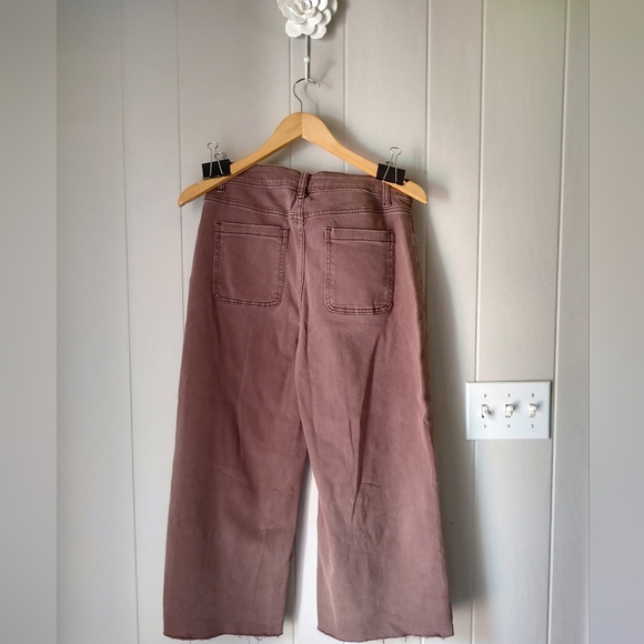 Sugar Magnolia Light Brown Wide-Leg Distressed Jeans Size Medium - Picture 3 of 8